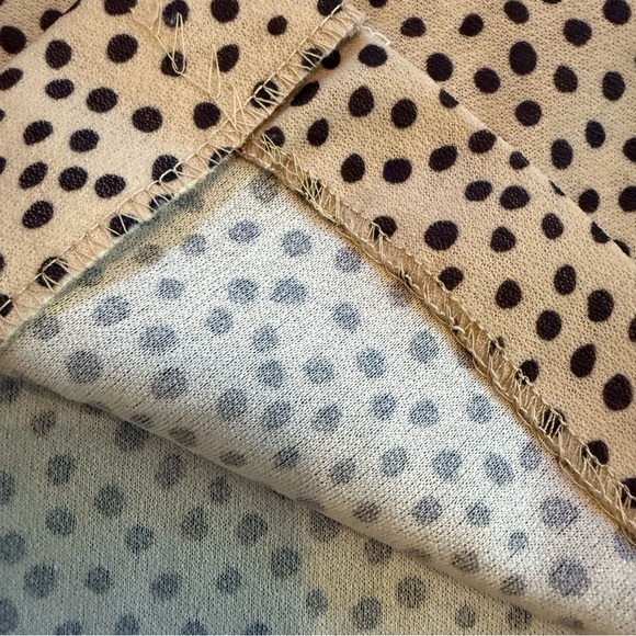 Vintage Fire Islander Womens Black Cream Polka Dot Ruffle Collar Blouse Size 18 - Picture 8 of 10